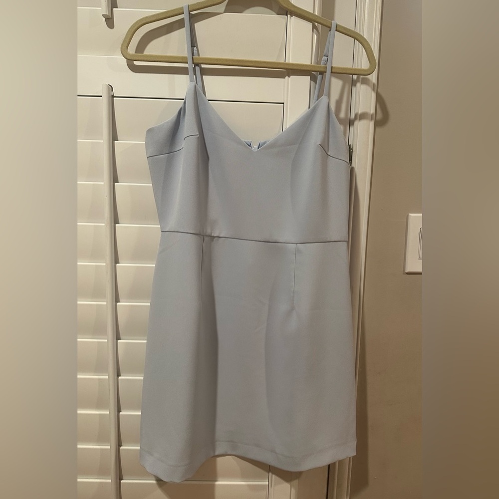 French Connection Light Blue Strapless Slip Dress
